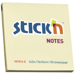 Notesblokke BNT selvklæbende, gul 76x76 mm, 12 stk