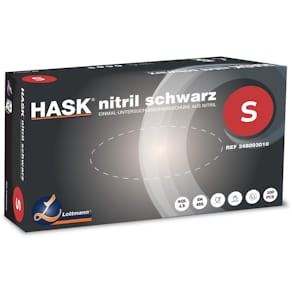Einmalhandschuhe HASK Nitril, schwarz, Gr. S