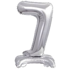 Folienballon Mini Zahl 7, silber