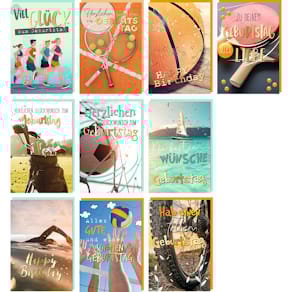 Grußkarte Noname Sport, 50 Stück