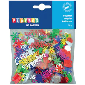 Paljetter Julmotiv 50g