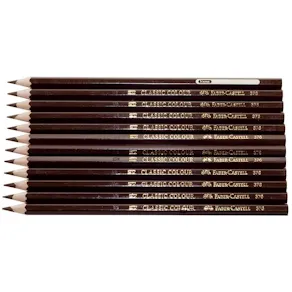 Färgpenna Faber-Castell Brun, 12/fp