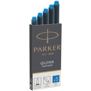 Inktpatronen Parker Quink, koningsblauw, doos met 5 stuks