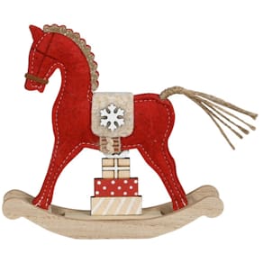 Weihnachtsfigur Schaukelpferd, rot