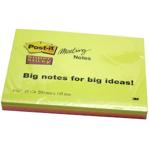 Post-It Supersticky Meeting Notes, 200x149mm