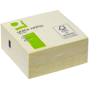 Haftnotizblock Q-CONNECT, 76 x 76 mm, gelb, 400 Blatt