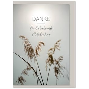 Trauerkarte KOMMA³ Trauerdank, 5 Stück, inkl. Briefumschlägen