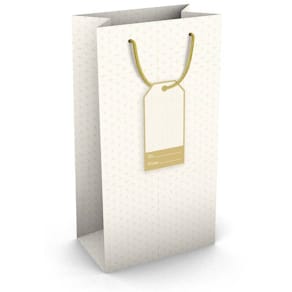 Geschenktragetasche Weihnachts-Geschenktragetasche Sterne, weiß, 