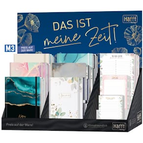 Display HÄFFT Medium Papeterie, gemischte Notizbücher und Abreiß­