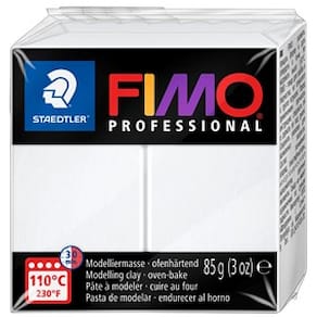 Modelleringslera Fimo prof 85g vit