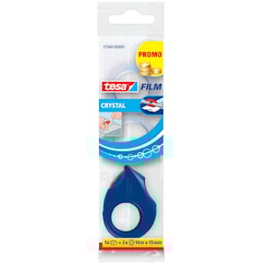 Handabroller tesa Mini, 15 mm x 10 m, blau, inkl. 2 x Klebefilm, 