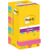 Notitieblok Post-it Super Sticky Notes Carnival, 76 x 76 mm, 90 v