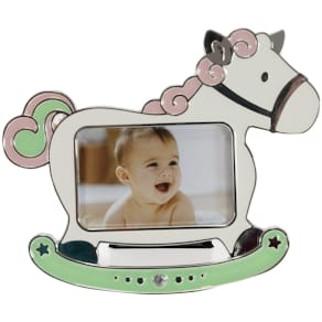 Fotorahmen Goldbuch Baby Pferd, rosa, 12x14,5x2 cm, Metall