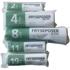 Fryseposer 32 µm LDPE, 250x500 mm transparent, rulle á 50