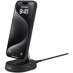 BOOST CHARGE PRO Conv Qi2 15W MC Stand, w/PSU, Black