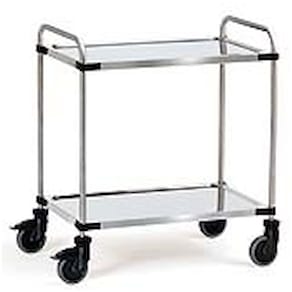 Servierwagen FETRA, 2 Etagen, silber