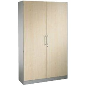 Flügeltürenschrank CP, 4 Fachböden, hellgrau