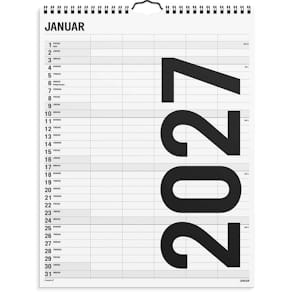 Vægkalender Mayland Familie 2027, 295x393 mm, flerfarvet, FSC