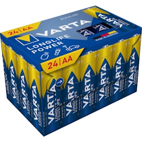 Batterij Varta Longlife Power AA, pak van 24 stuks