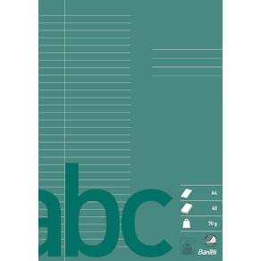 Skolehæfte A4 32 linjer 40 blade mørkegrøn