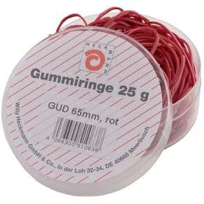Gummiringe WIHEDÜ, 65 mm, 25 g, rot