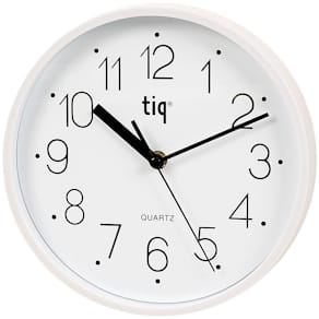 Väggur TIQ Ø22,5cm vit