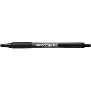 Bläckkulpenna BIC Soft Feel Clic Medium Svart, 12st