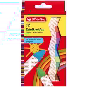 Tafelkreide Herlitz, 12 St., farbig sortiert