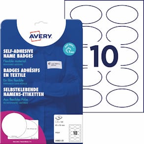 Namensetiketten Avery Zweckform, 85x50mm, weiß, 200 Stück