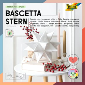 Bastelset Folia Bascetta Stern, weiß