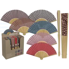 Fächer Out of the Blue, Bambus Karo, sortiert