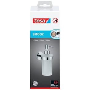 Seifenspender tesa Smooz, Metall/Glas, satin