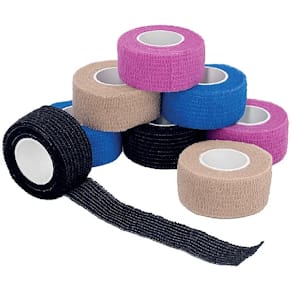 Vingerverband Q-CONNECT, 2,5 cm x 4,5 m, 8 rollen assorti