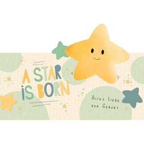 Geburtskarte SKORPION Green Line, Freudiges Ereignis, gestanzt