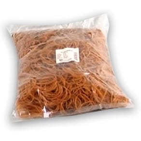 Gummibånd str. 60, brun naturgummi, 1 kg