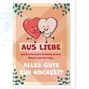 Glückwunschkarte KOMMA³ Humorkarte Vermählung, sortiert, inkl. Ku