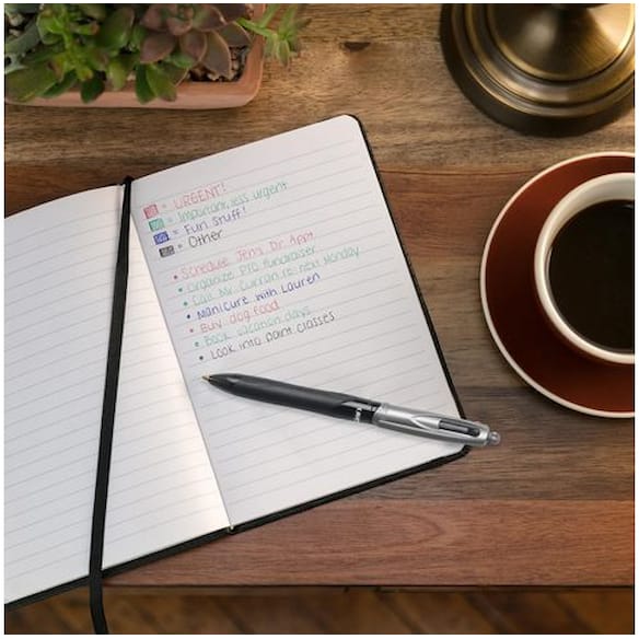 Kulepenn BIC 4 farger M grip pro 12st