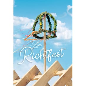 Glückwunschkarte zum Richtfest