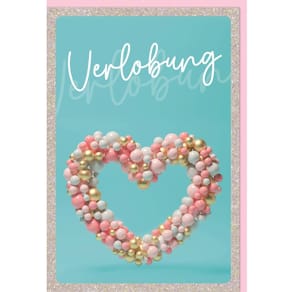 Verlobungskarte Noname, mit Glitter