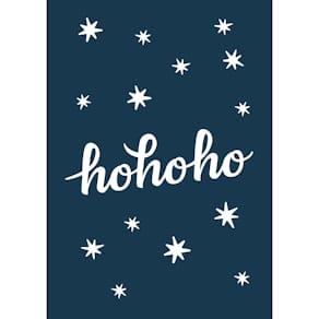 Weihnachtspostkarte KOMMA³, bunt, 580g Holzschliffpappe, mit Ums,