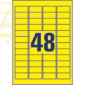 Kennzeichnungsetiketten Avery Zweckform, 45,7x21,2 mm, gelb, 20 B