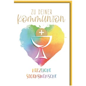 Kommunionskarte Noname, bunt, 11,5 x 17 cm, mit Umschlag