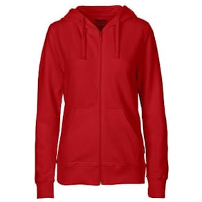 Hoodie zip NEUTRAL O83301 dam röd XL