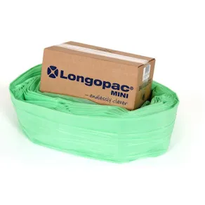 Säckkassett LONGOPAC Mini Bio 40m grön