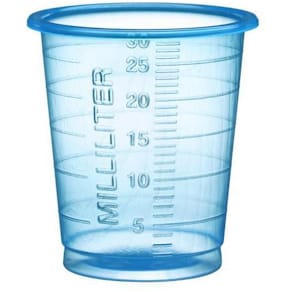 Medicinbägare Eco 30ml smal blå 90/fp