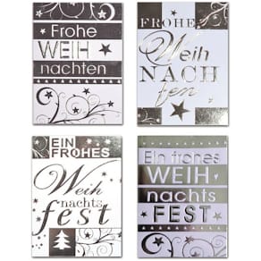 Weihnachtsanhänger Noname, silber, sortiert