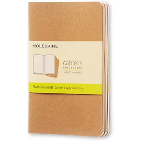 Cahier Journal Olinjerad Pocket Kraft 3-Pack