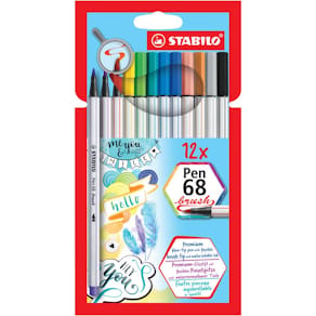Faserschreiber STABILO Pen 68 brush, 12 St.