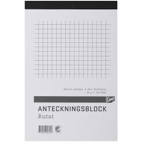 Perforerade Block A6, rutigt, 100bl