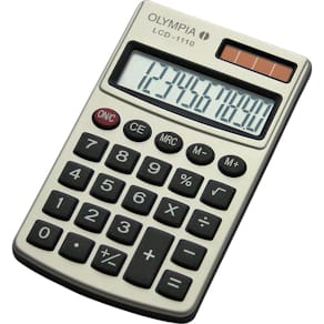 Taschenrechner Olympia LCD 1110, 10-stellig, silber